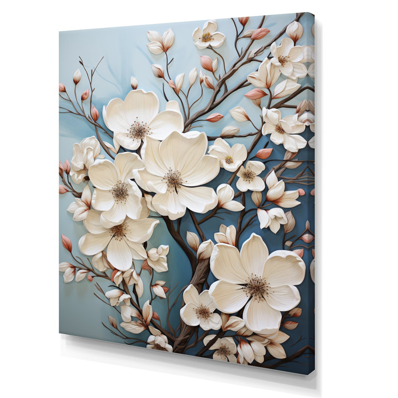 Dogwood Field Pointillism Collage V - impression, H 20 po x l 12 po x P 1 po, Toile tendue