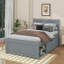 Lit plateforme avec tiroir et tablettes-12401686-12401684