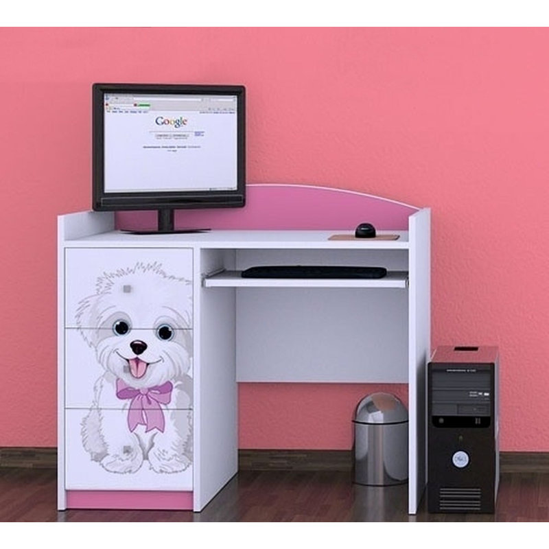 Topher 100cm Computer Desk, Pink