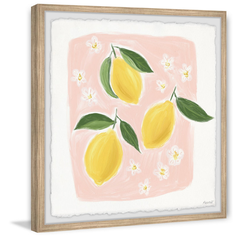 Lemons - Single Picture Frame Painting, 30cm H x 30cm W x 3.81cm D