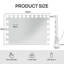 60x90cm LED Makeup Mirror with 20 Bulbs, Large Mirror with 3 Color Lights and Charging