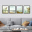 «White Winter California Beach Grass Ocean Horizons», impression sur papier 4 pièces-97782446-97782449