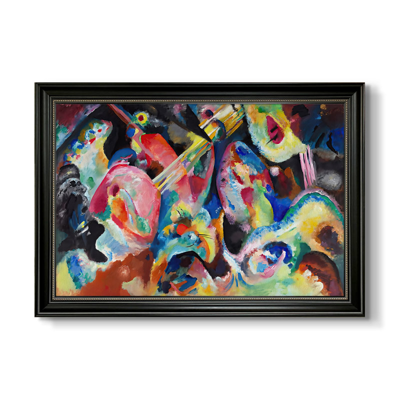 De l'improvisation. Deluge, 1913 - Wassily Kandinsky - Toile encadrée sur mesure, 16x22 INNER SIZE, Framed Canvas