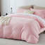 Housse de couette rose pleine grandeur avec fermeture à glissière KAKIJUMN, comprend 1 housse d'édredon 80 po x 90 po et 2 taies décoratives 20 po x 26 po-113693376-113693381