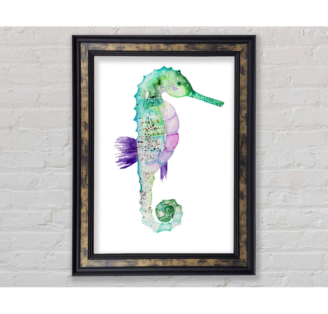 Gerahmtes Leinwandbild Spotted Seahorse