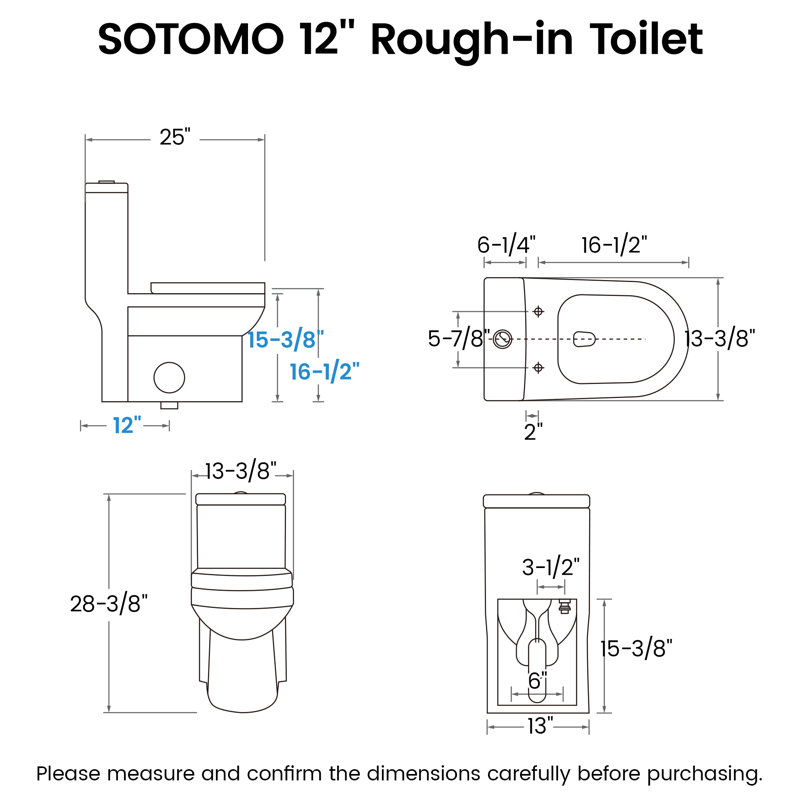 Toilette compacte une pièce à jupe Sotomo