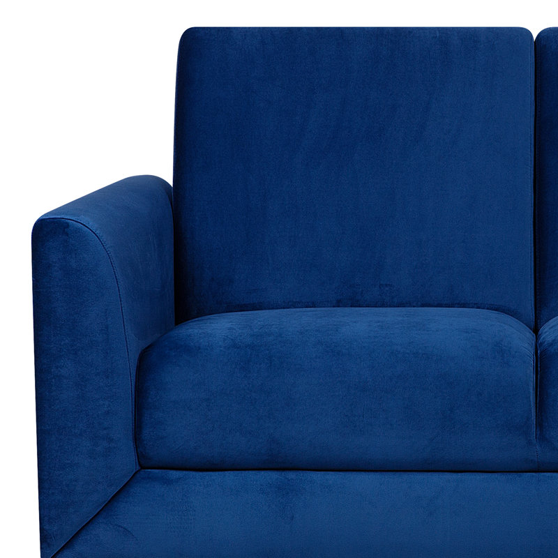 Rhomb Velvet Loveseat, Blue