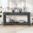3-Drawers Storage  Console Table with Bottom Shelf for Entryway Hallway-1688039526
