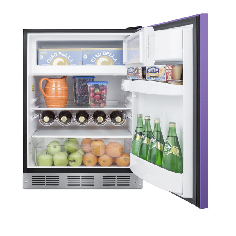 Summit Appliance 5.1 Cubic Feet Freestanding Mini Fridge with Freezer, Purple