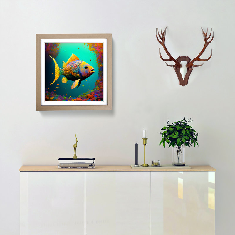 Single Picture Frame Print on Wood, Oak
