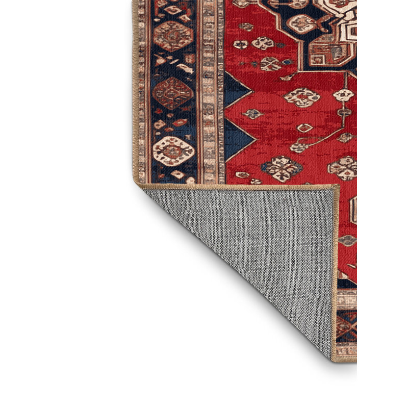 Tapis brun lavable à la machine, Carré 6 pi