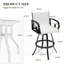 Tabourets de bar pivotants en aluminium 29,55 po avec tissu Sunbrella-1196380314