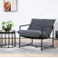 Fauteuil d'appoint élégant en velours moderne avec structure en métal et confort d'assise profond-130412062
