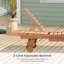 Chaise longue d'extérieur pour piscine, table intégrée, dossier inclinable pour bronzer / bronzer, roulettes, aspect bois rouge