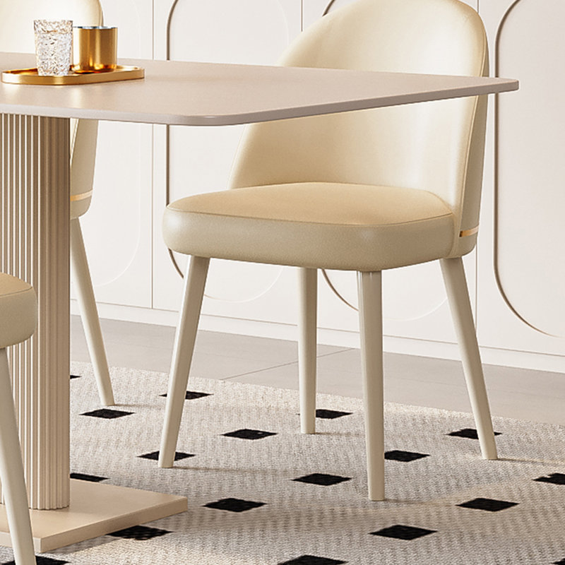 Chaises de salle à manger modernes et simples en similicuir, 2