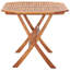 Zakariyah Rectangular Acacia Folding Outdoor Dining Table With Umbrella Hole , 135cm cm W 85cm cm D