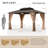 13 pi. L 10 pi. D Pavillon de jardin en aluminium