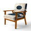 Chaise rembourrée abstraite Midcentury-1924673651
