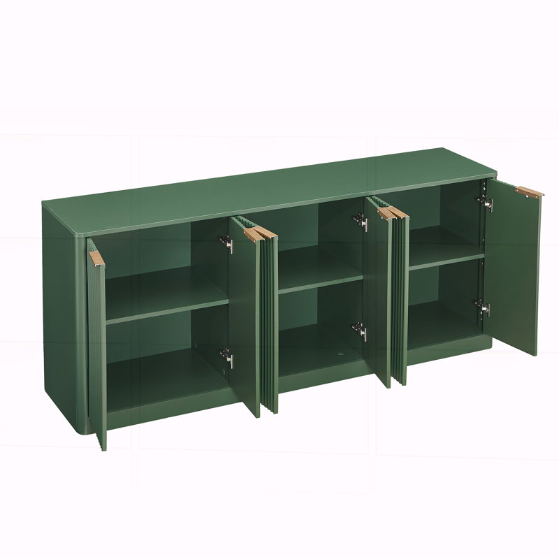 67-inch Modern Wavy Sideboard, Green