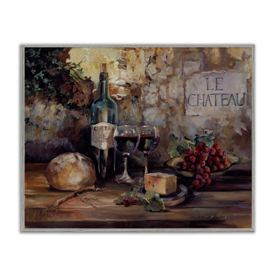 Vin et fromage parisien, estampe numérique par Marilyn Hageman