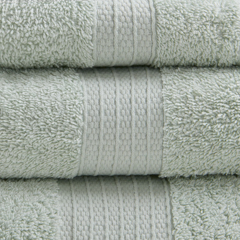 6 Piece Organic Cotton Towel Set, Bath Towels, Bath Towel Sets, Hand Towels, Towel Set, Seafoam