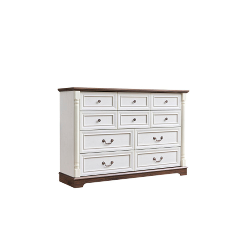 Commode rustique à 10 tiroirs pour chambre à coucher et salon