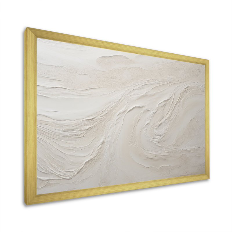 «Modern Beach Beige Sand Charm I», impression sur toile de bord de mer, impression sur toile, H 30 po x l 40 po, Doré
