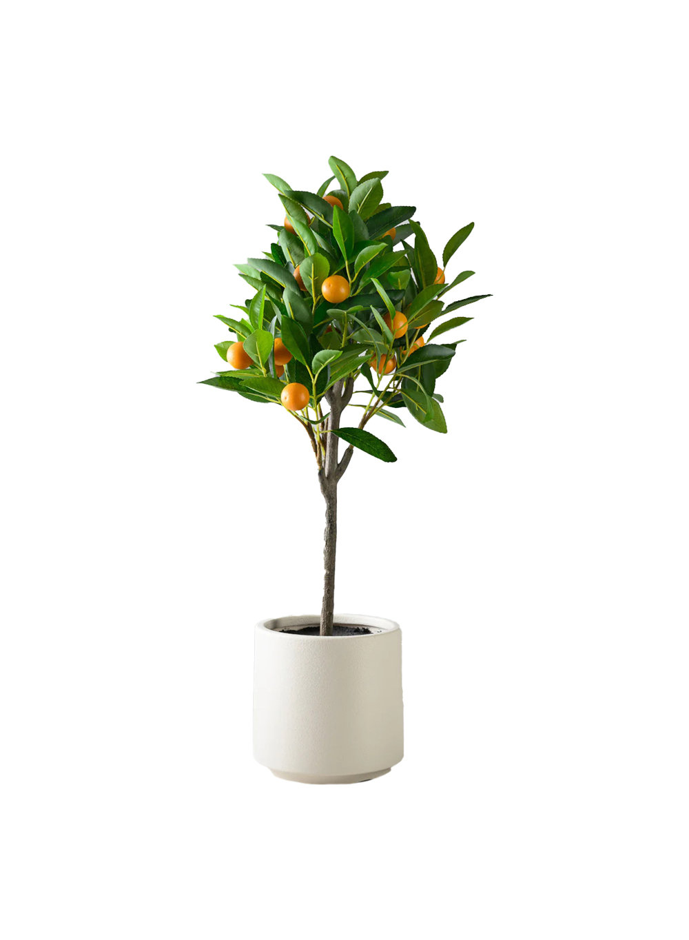  Artificial Orange Tree In Pot – Faux Citrus Fruit Plant With Decorative Oranges For Indoor Floor Decor, Living Room, Kitchen, Entryway, Or Office Display, 7" Diameter & 30" Tall