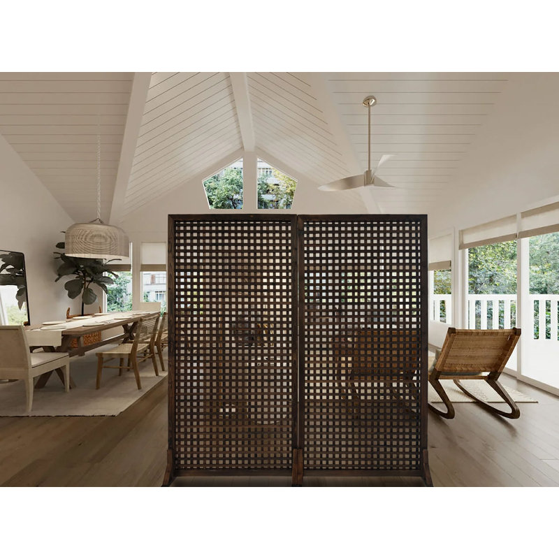 36'' W x 72'' H Solid Wood Single Panel Room Divider, 2
