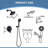 Wall Mounted Solid Brass Complete Shower System,5 Functions Shower Kit With Rough-In Valve-112444671