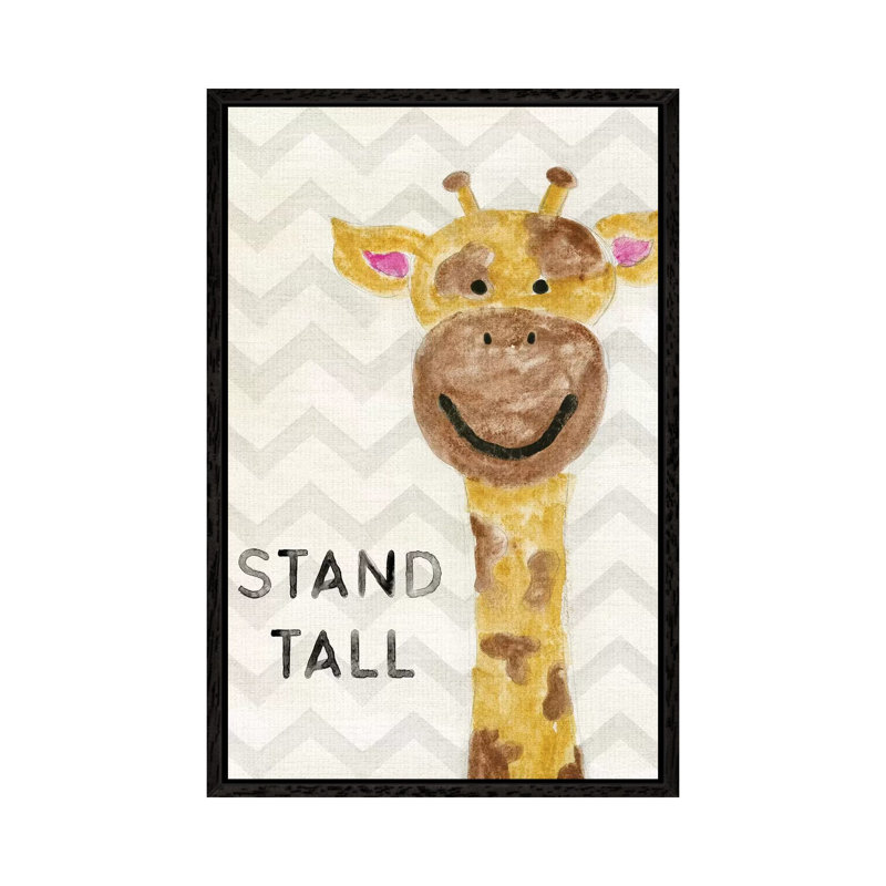 Safari Stand Tall by Natalie Carpentieri - Print on Canvas, 66.04cm H x 20.32cm W x 3.81cm D, Black Framed Canvas