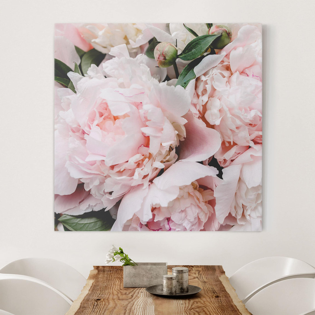 Leinwandbild Light Pink Peonies