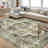 Oriental Machine Washable Rug with Rubber Backing for Living Room Durable Vintage Floor Carpet Easy-Cleaning Rug-2049958959