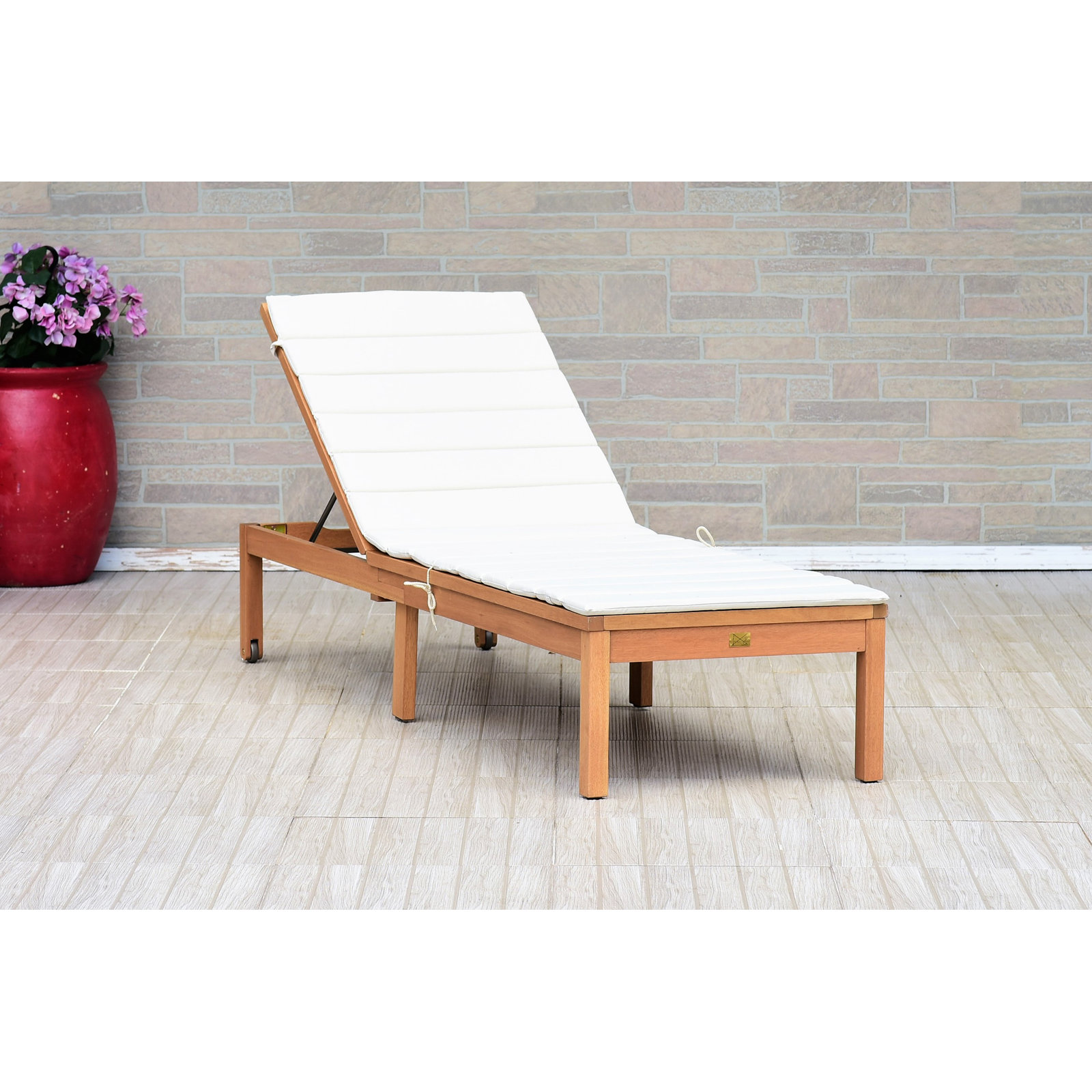 Jade 24" Eucalyptus Patio Chaise Lounge