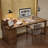 Dark walnut Rectangular Solid Wood desks-107558322