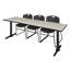 Table de formation Neyland Cain T-Base et 3 chaises empilables Zeng-32520382-32520387