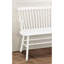 Banc blanc avec dossier en broche et accoudoirs, bois massif durable en bois attrayant