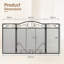 Kilian 3 Panel Steel Fireplace Screen