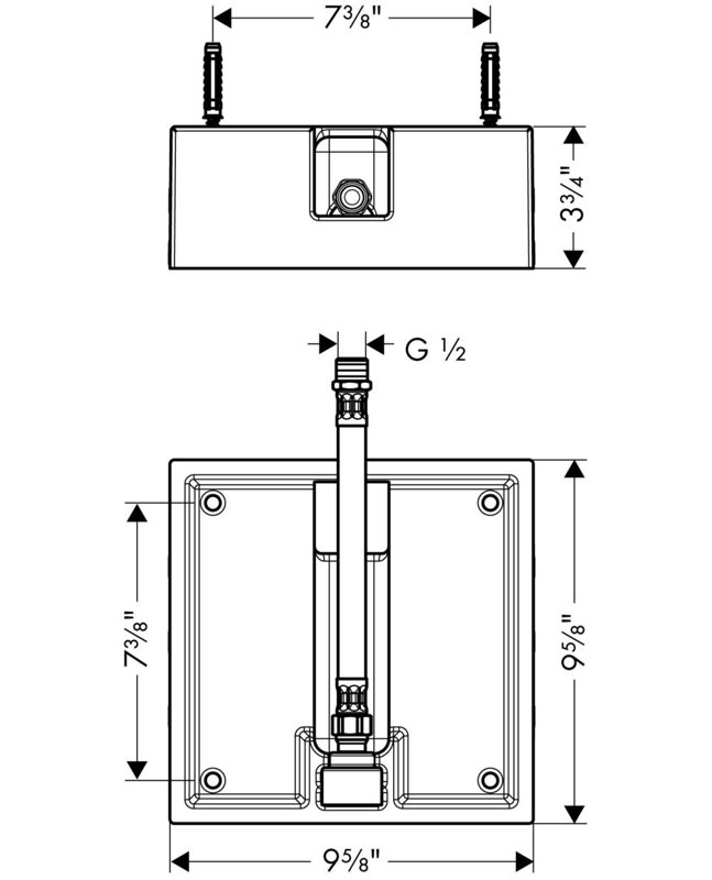 Raindance 260 Square Showerhead Rough-In Valve