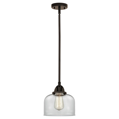 Nouveau 2 - Amberlynn - Mini-luminaire suspendu avec tige 1 lumière - Ampoule DEL - Abat-jour