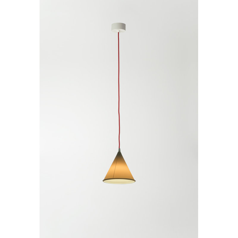 Be.pop 1 - Light Cone Pendant, Red, Transparent Neutral