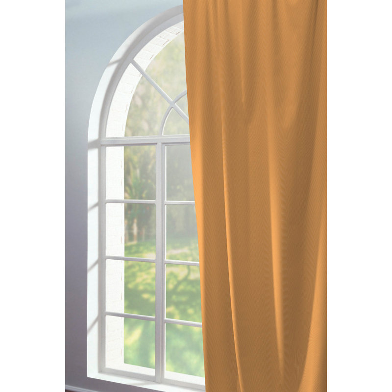 Yvette Pencil Pleat Blackout Single Curtain, Curry, 145cm Width x 245cm Drop