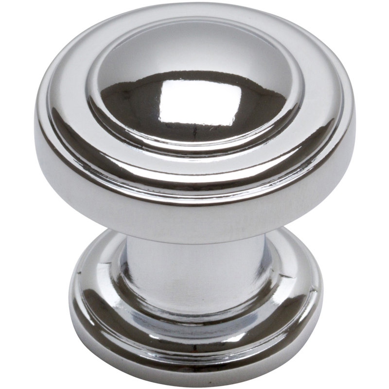 Bronte 1 1/8" Diameter Round Knob, Polished Chrome