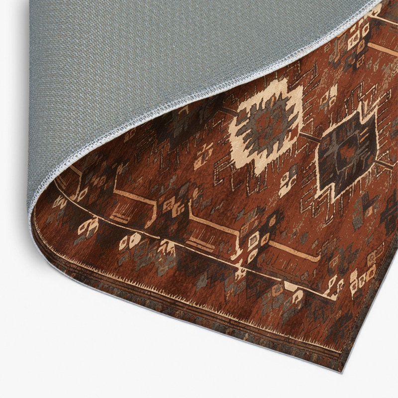 Tapis turc intérieur et extérieur brun, Rectangulaire 2 pi x 3 pi