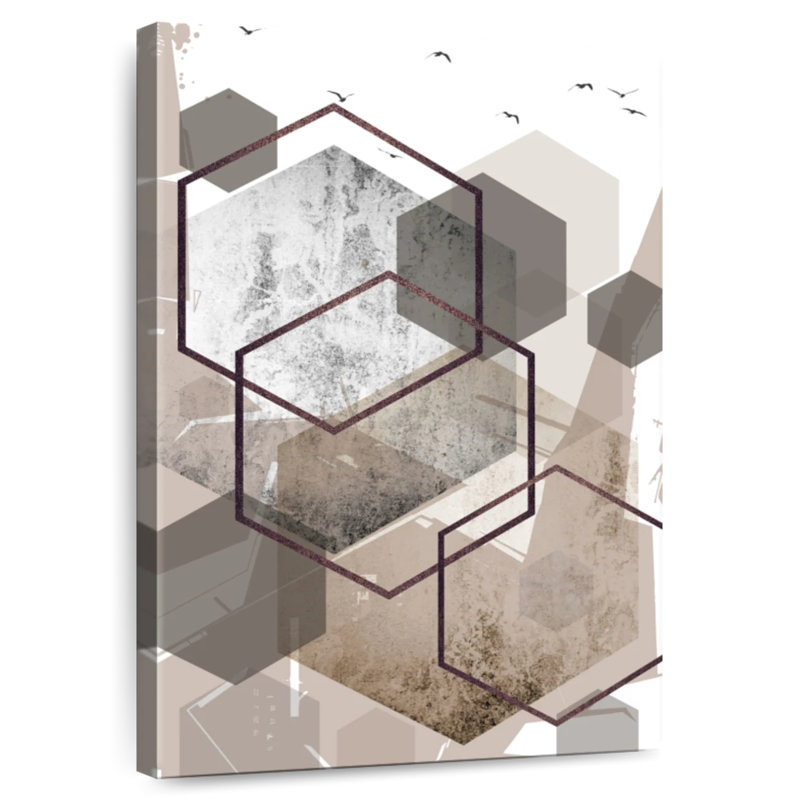 Avery Hexagons Beige I, 30" H x 20" W
