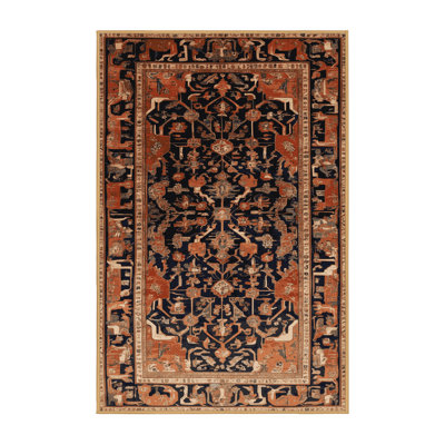 Machine Washable Persian Brown Area Rug