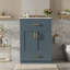 Meuble-lavabo 24 po avec lavabo en céramique intégré, armoire de salle de bain avec 2 portes, 1 tiroir basculant et meuble-lavabo simple pour salle de bain de petite et moyenne taille-253781601