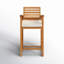 Eastview 43'' Wood Outdoor Bar Stool with Cushion