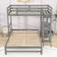 Lit superposé simple au-dessus de 3 tiroirs avec bureau, convertible-1083182191