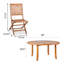 Ensemble de salle à manger pour 6 personnes en bois massif avec table paresseuse et chaises pliantes-1512585789-1512899413